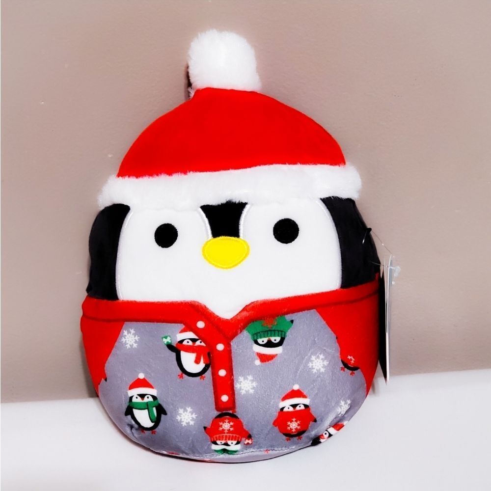 8" Squishmallow Luna the Penguin in PJ'S Pajamas stuffed animal soft plush